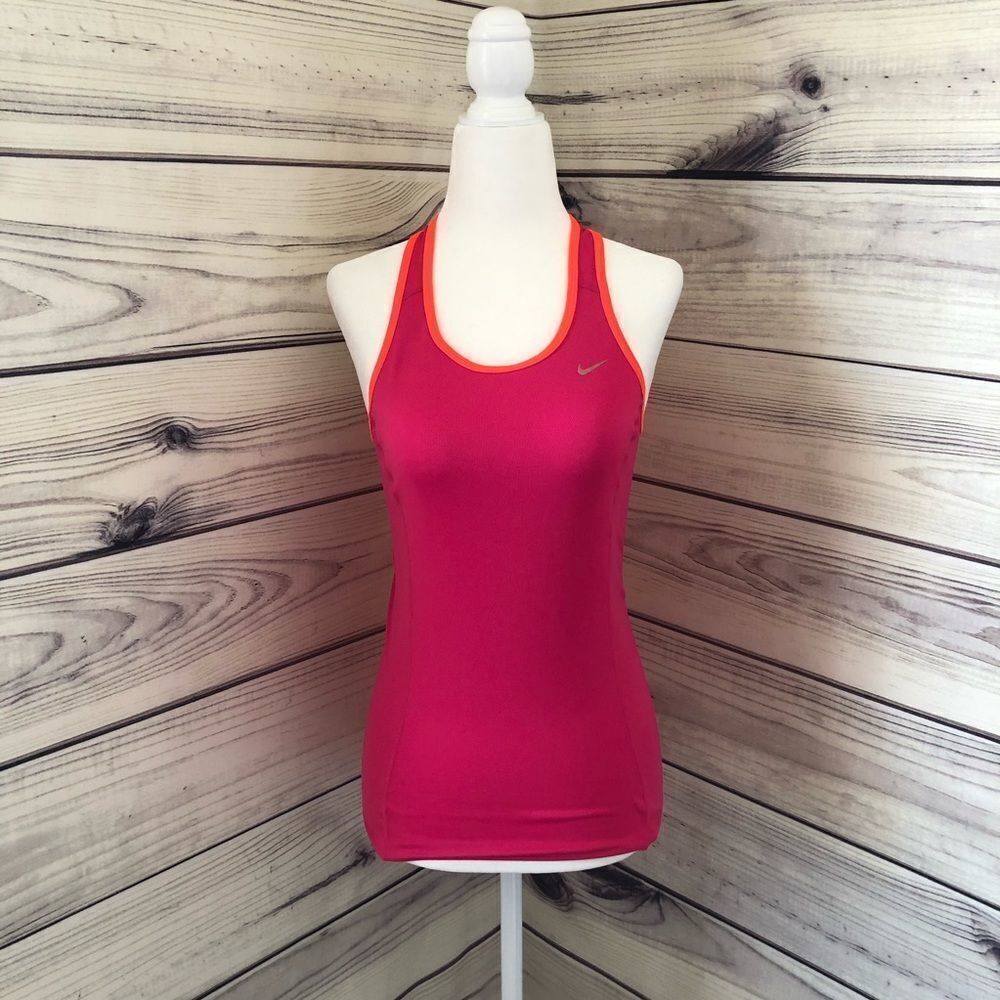 Nike Dri Fit Pink/Orange Tank XS